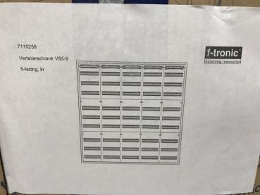 F-Tronic Verteilerschrank 5-feldrig, 9-reihig, 540 Module, HxBxT: 1400x1300x210mm , VS5-9 (7110259)